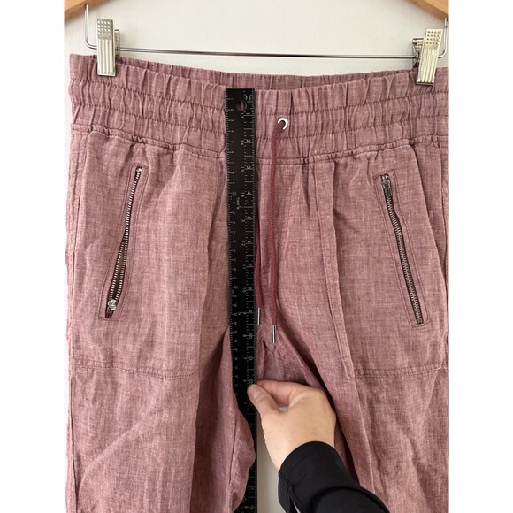 Athleta Women’s 6 Pants Cabo Linen Wide Leg Pant in Tawny Rose/Orchid Pink - Picture 8 of 9
